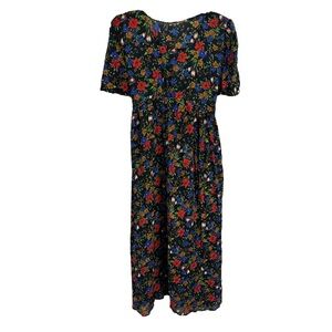 Vintage 90s floral doll back tie dress.